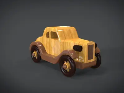 1935 Five-Window Coupe Toy Car Low-poly 3D model