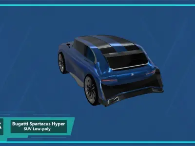 Bugatti Spartacus Hyper SUV Low-poly 3D model