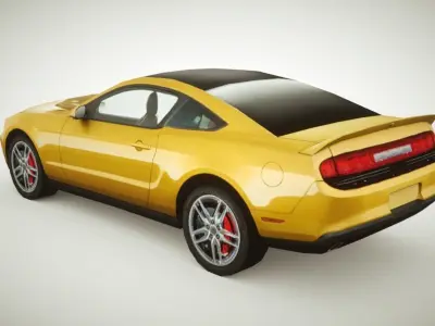 Generic Muscle-car v2 Low-poly 3D model