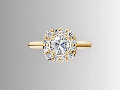 Engagement ring code 001 3D print model
