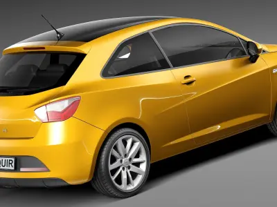 Seat Ibiza 3-door 2013 3D model
