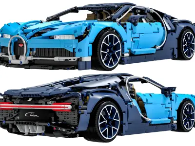 Designer LEGO TECHNIC Bugatti Chiron 3599 parts 3D model