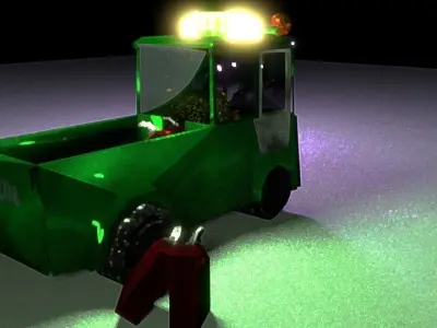 Low Poly Truck zombie Low-poly 3D model