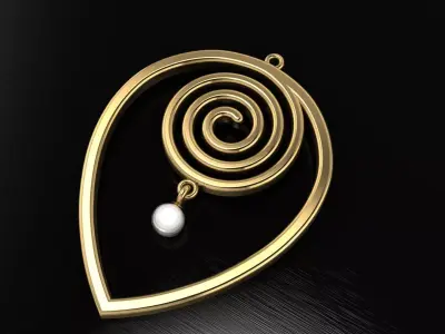  pearl pendant 3D model