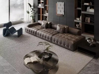 Light luxury living room 3D model buy