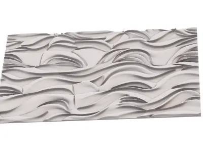 decor set wall panel wall relief mural CNC 40 3D model