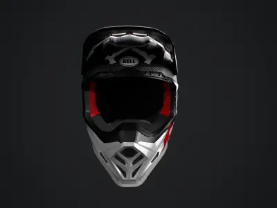 Bell Moto-9 Flex Fasthouse Helmet Low-poly 3D model