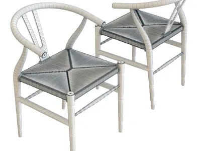 Crate and Barrel - Crescent Dining Chair 3D model