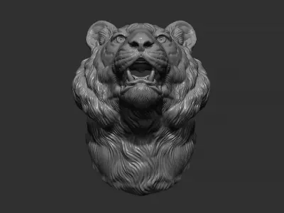 Tiger bust 3D print model