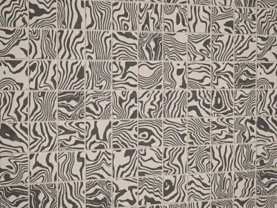 Handmade Glazed Terracotta Square Tile - Seamless Texture