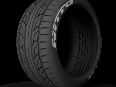 3d Tires - Low Poly - Game Ready tire champiro carrera 3D Model Pack