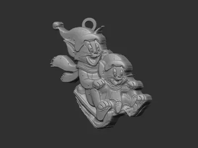 tom and jerry christmas decor  3D print model