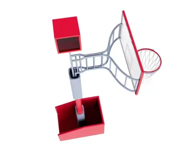 cartoon model of the basketball basket 3D model