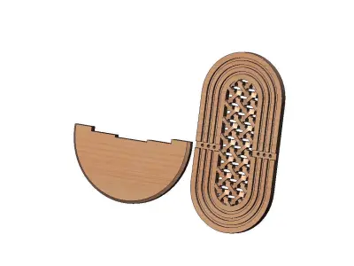 Moucharabeih floating shelf wall decor and mirror frame 3D print model