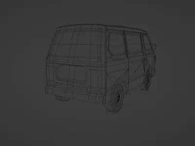 Subaru Sambar Low-poly 3D model