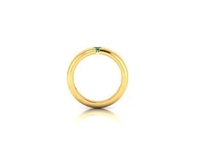 Solitaire Engagement Wedding Ring 3D print model 6
