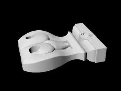 Central decor ornament for furniture 3D model 60