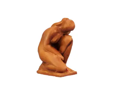 Woman kneeling sculpture 3D model