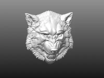 wolf head 3D model