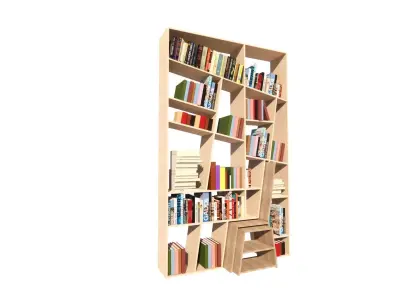 Medium Bookshelf Set-Mini library kit 3D model