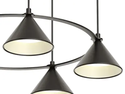 Zero Lumo Circle Pendant Light - neutral colors 3D model