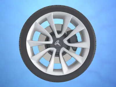 Car tesla model 3 wheel rim 3D model