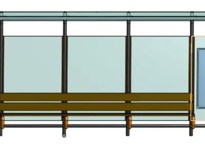 3d bus sation 3D model