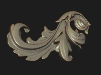 Carved decor 011 3D model 3D model