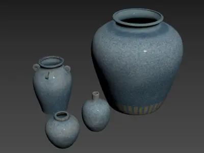 Seehorn Handcrafted Vases 3D model