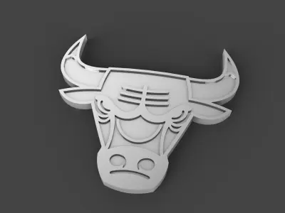 Chicago Bulls logo Free 3D print model