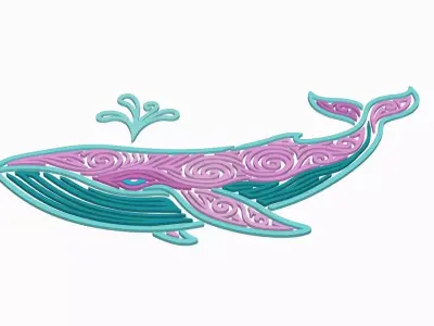 Blue Whale Panel - Wall Decor Beauty Creative 3D print model