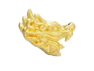 3D Printable oriental Chinese Dragon head 3D print model AN11 3D print model