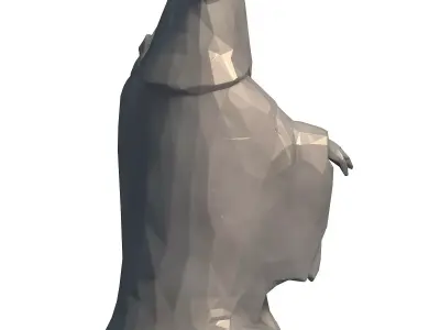 Low Poly Halloween Ghost Geometric Ghost Sculpture  3D print model