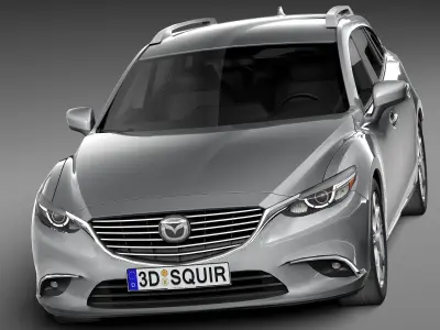 LowPoly Mazda 6 Wagon 2015 3D model