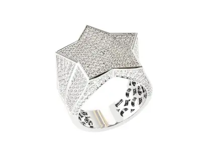 Shooting star ring 3D print model