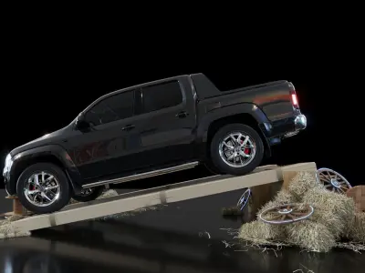 AMAROK Car DIsplay Stand - 07m x 04m - CAR INCLUDED  3D model