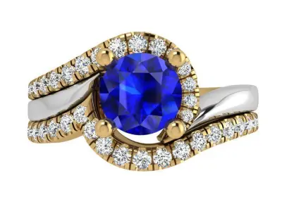 Round Cut Diamond Ring 3654 3D print model