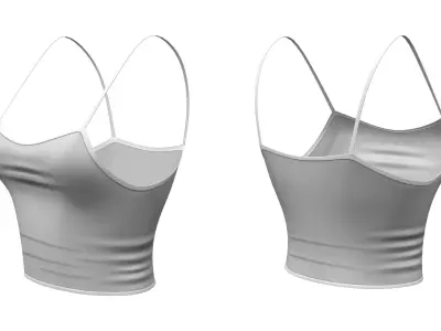 Fabric Sport Vest Tank Top Low-poly 3D model