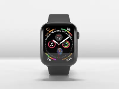  Apple Watch 4 Series Space Gray 3D model