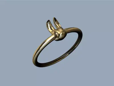 Rabbit Ring - Anillo Conejo  3D print model
