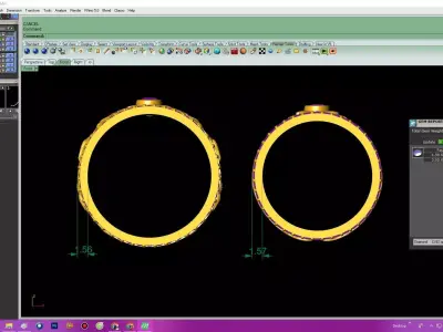 Luxury Dragon and Phoenix Wedding Ring Set 3D Model 565 3D print model