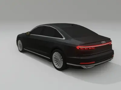 Audi A8 low poly 3D model Low-poly 3D model