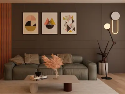 LIVING ROOM I INTERIOR I DESIGN I 3D MODEL I 3D RENDER 3D model