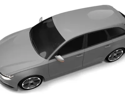 AUDI RS6 2015 Low-poly 3D model