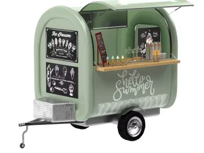 Ice cream truck 3D model