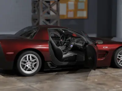 Realistic Corvette C5 3D model