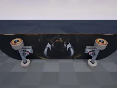 Skateboard Low-poly 3D model 3