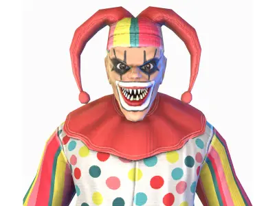Clown Low-poly 3D model