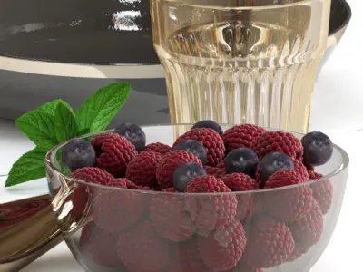 Set of luxury dishes 2 3D model