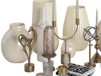 Decorative set 15 3D model shop